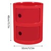 YIYIBYUS Round Bedside Table 2 Tier Nightstand Storage With Sliding Door for Bedroom - 4 of 4