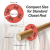 Unique Bargains Hanging Clothes Round Pre-printed Clothing Rack Dividers 40 Pcs - 2 of 3