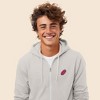 Dalix Donut Embroidered Hoodie Fleece Sweatshirt Zip Front Mens - 4 of 4