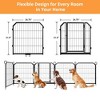 Dog Playpen for Yard, 24/32/40 Inch Metal Dog Fence 8/12/16 Panels for Large/Medium/Small Dogs Indoor & Outdoor - 2 of 4