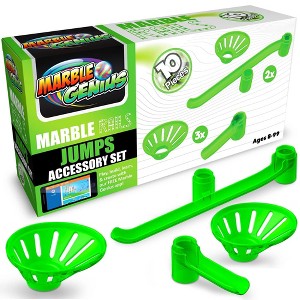 Marble Genius Marble Rails Jumps Set:10 Piece Marble Run (2 Standard Jumps, 3 Small Jumps, 5 Catches), Add-on for Marble Rails - 1 of 4
