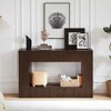 Sapphtopaz 55" Modern Console Table with Groove Slats Design Narrow Entryway Table with Bottom Shelf Versatile TV Stand for Living Room,Hallway - 2 of 4