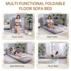 Hooseng Bean Bag Bed, Folding Sofa Bed for Adults with Washable Velvet Cover, 4 in 1 Convertible Floor Sofa Couch for Living Room Bedroom - 2 of 4