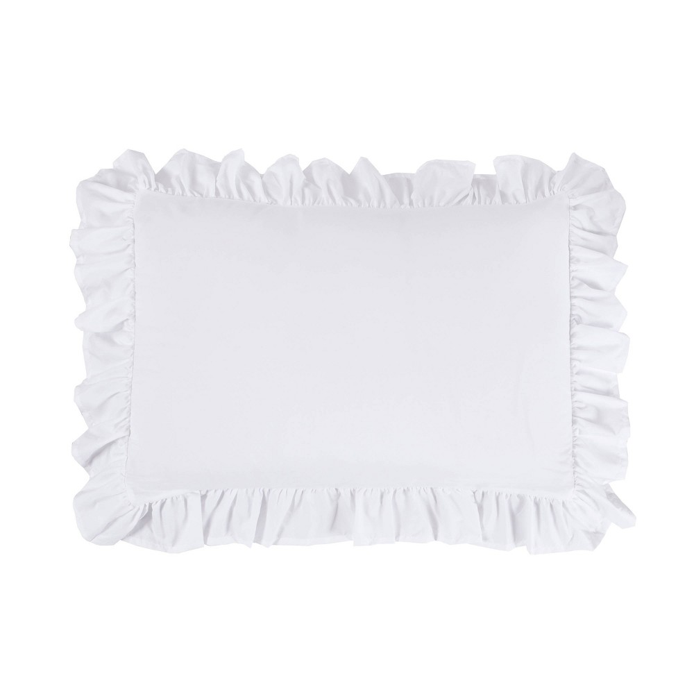 Photos - Pillowcase Standard Ruffled Pillow Sham White - Magic Skirt