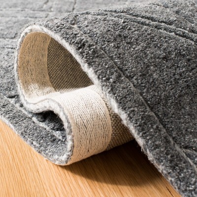 Gray 8' x 10' Hand-Tufted Wool Shag Rug