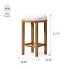 Maven Lane Clara Backless Boucle Fabric Counter Stool 26" - 2 of 4