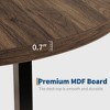 ODK 47" Round Dining Table for 4, Modern Industrial Kitchen Table with Thick Tabletop, Space-Saving Wooden Kitchen and Dining Room Furniture - 4 of 4