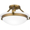 Quoizel Lighting Elderwood 2 - Light Semi-Flush Mount in  Weathered Brass - 4 of 4