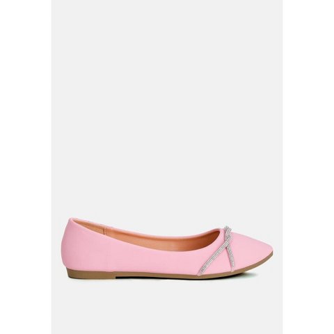 Обувь London Rag Womens Playasu Rhinestone Faux Leather Ballerinas 7