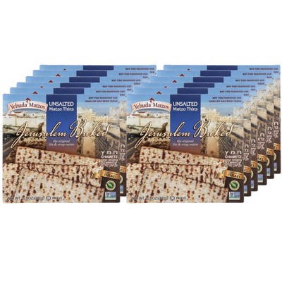 Yehuda Unsalted Matzo Thins - Case of 12/10.5 oz