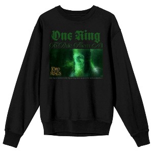 Lord Of The Rings The Dead Do Not Suffer The Living To Pass, The King Of The Dead Screenshot, Logo on Black Adult Crew Neck - 1 of 3