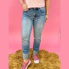 Women's High Rise Crop Straight Cuffed Slim Jeans - RISEN - 4 of 4