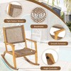 Whisen 2 Pieces Patio Rocking Chair Set, Acacia Wood Outdoor Rockers with Wicker Rattan Seat & Backrest - 3 of 4