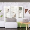 NicBex Room Divider Modern Folding Privacy Screen with Storage Shelves for Home & Office - 3 of 4