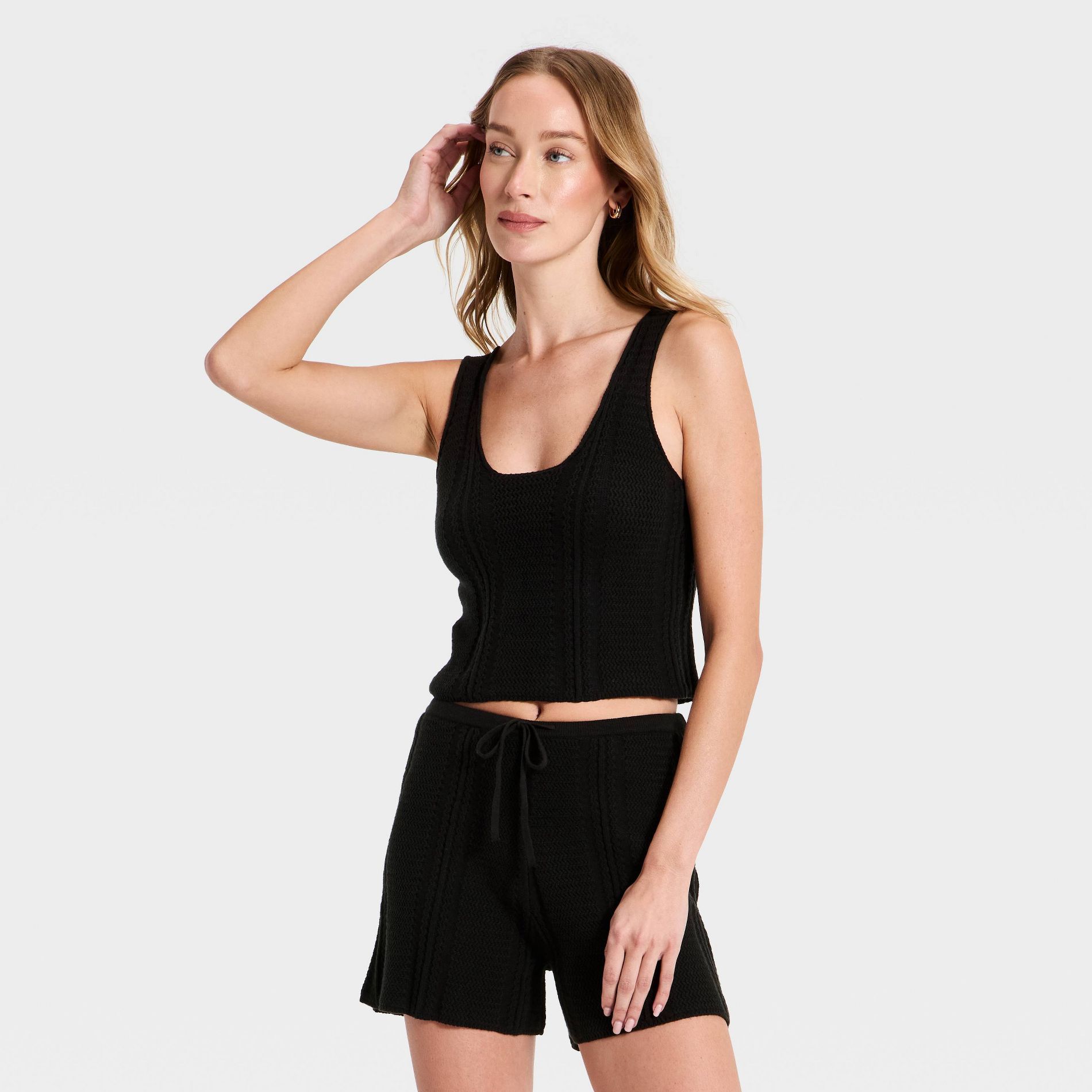 Women's Crochet Like Sweater Tank Top - A New Day™