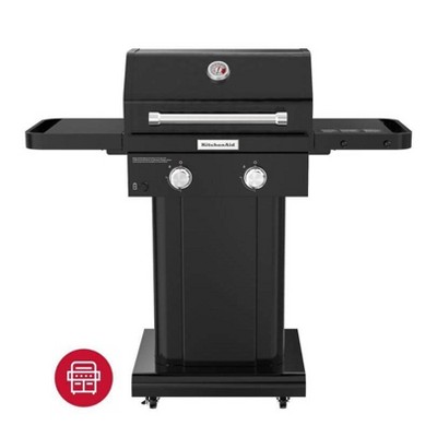 KitchenAid 2-Burner Gas Grill with Grill Cover 720-0891DACO - Black