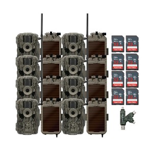 Stealth Cam (Eight) Fusion MAX Dual Sim 36MP Trail Camera with Solar Battery Pack Camera Holder 32GB Memory Card and Card Reader - 1 of 4