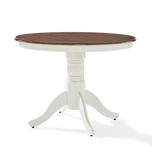 Shelby Round Dining Table Distressed, Distressed White Round Dining Table