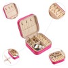 Unique Bargains Travel Women Girls Teen Birthday Gifts Small Portable Plush Velvet Jewelry Organizer Case - 3 of 4