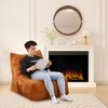 Racxily Bean Bag Chair, Cozy Lazy Sofa, Inflatable Floor Beanbags Filled with High-Density Foam for Living Spaces, Bedrooms. Yellow Brown - 4 of 4