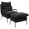 HOMCOM Accent Chair with Ottoman, Reclining Comfy Chair with Adjustable Backrest, Steel Frame and Pillow for Living Room, Bedroom - 4 of 4