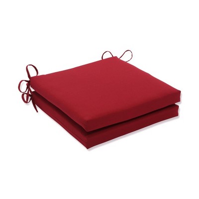 Outdoor 2-Piece Square Seat Cushion Set - Fresco Solid - Pillow Perfect