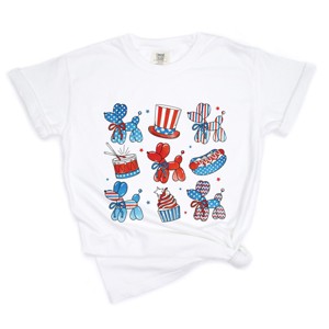 Simply Sage Market Patriotic Balloon Animal Chart Garment Dyed Tee - 1 of 4
