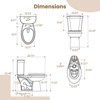 Costway Two-Piece Elongated Toilet with 17.5" ADA Comfort Chair Height Seat MAP 1000g - 3 of 4