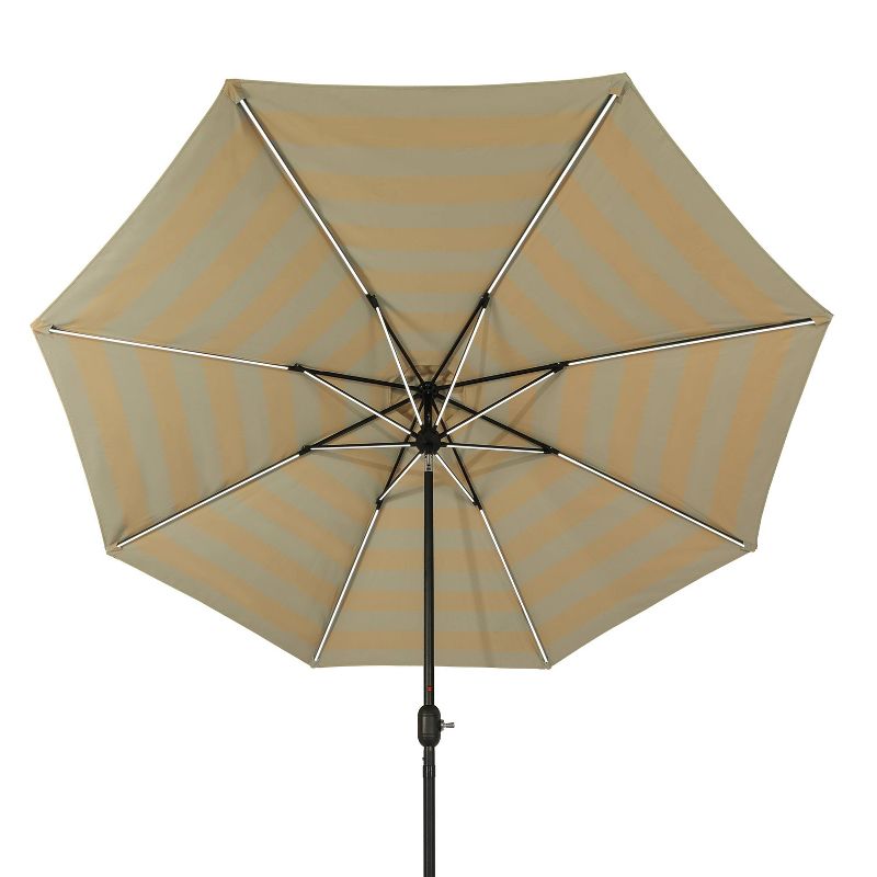 11&#39; x 11&#39; Calypso II Market Patio Umbrella with Solar LED Strip Lights Champagne/Taupe - Island Umbrella, 5 of 14