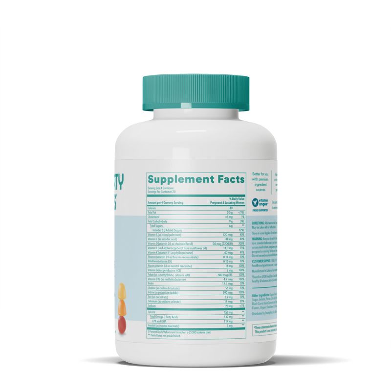  SmartyPants Prenatal Multi & Omega-3 Fish Oil Gummy Vitamins with DHA & Folate, 5 of 17
