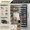 Attop 10 Tier Over The Door Organizer - Hanging Storage Rack with Sturdy Oxford Fabric, Holds 20+ Pairs of Footwear, Saves Space (Black) - 2 of 4