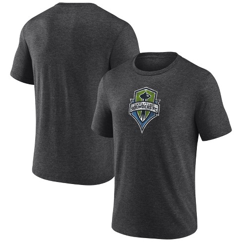 Mls Seattle Sounders Men's Gray Short Sleeve Triblend Chest Logo T ...