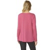 Women's Ribbed V Neck Long Sleeve Top - entro - 4 of 4