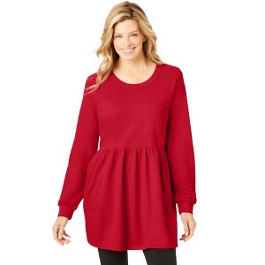 Woman Within Plus Size Empire Pocket Sweatshirt - 1 of 4