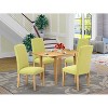 HomeStock 5-Pc Natural Oak Finish Solid Wood Top - Dining Room Set - Seats 4 - 2 of 4
