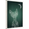 16"x23" My Precious Emerald by Ema Paraschiv: Abstract Cat & Moon Art - Amanti Art - 2 of 4