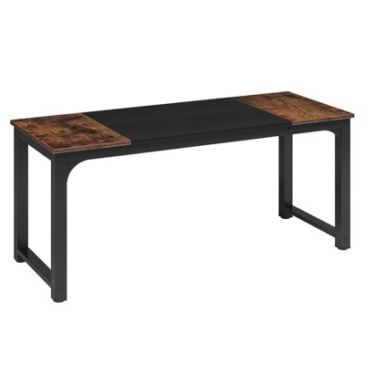 Sapphtopaz 70" Modern Computer Desk with Thick Metal Frame Executive Office Desk with Wide Tabletop Large Study Desk for Home Office, Bedroom