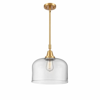 Bell - 1 Light Stem Hung Mini Pendant In Industrial Style-14.13 Inches Tall and 12 Inches Wide