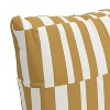 18"x18" Polyester Jump Striped Square Throw Pillow Mustard - Skyline Furniture: Indoor Decorative Cushion with Zipper Closure - 3 of 4