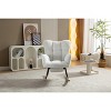 CAVINAS Rocking Chair with Adjustable Footrest Accent Chair Teddy Reading Chair Comfy Chair for Bedroom, Living Room - 3 of 4