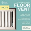Contemporary Floor Register Vent with Mesh Cover Trap - 2 of 4