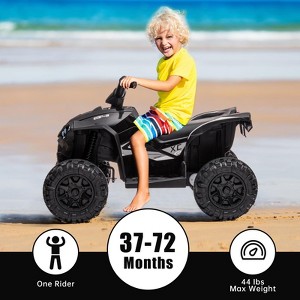 12V Kids Ride-On Electric ATV, 35W Doubal Motor 4-Wheeler Off-Road 4WD Car Toy, Kids Ride On ATV with 2 Control Modes, Music, Horn, High Low Speeds - 1 of 4