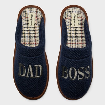 Men's dluxe by dearfoams Dad Boss Fathers' Day Slippers - Navy Blue