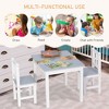 SEVOBAL Kids Table Sets, 3-Piece Wooden Activity Center for Arts Meals and Homework for Toddlers, Grey, 27.4"*22.4"*6.3" - 4 of 4