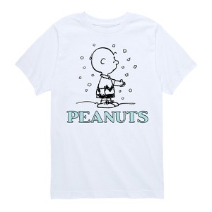 Boys' - Peanuts - Charlie Snow Short Sleeve Graphic T-Shirt - 1 of 4