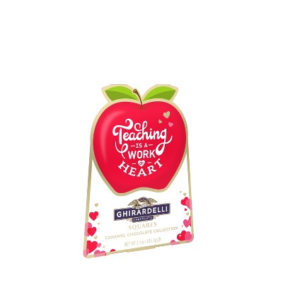 Ghirardelli Valentine's Caramel Chocolate Squared Collection Teacher's Gift - 3.7oz