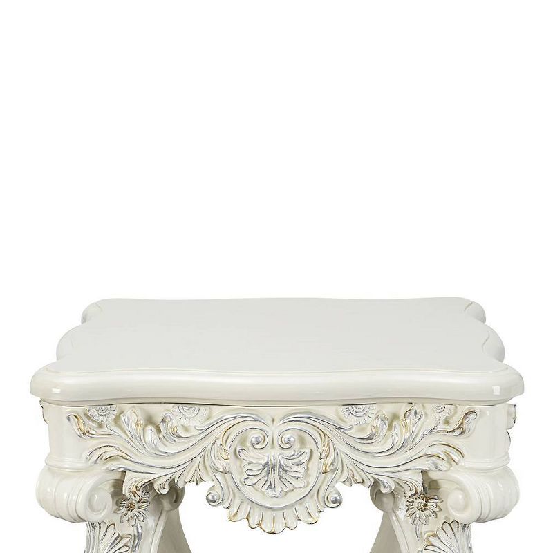 28&#34; Adara Accent Table Antique White Finish - Acme Furniture, 4 of 9