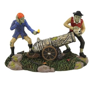 Department 56 Villages 3.0 Inch Explosive Skullduggery Halloween Cannon Pirate Skull Village Figurines - 1 of 3