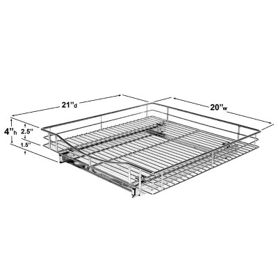 Chrome 20" x 21" Slide Out Cabinet Organizer
