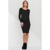 Hello Miz Women's Long Sleeve Bodycon Maternity Nursing Dress - 4 of 4